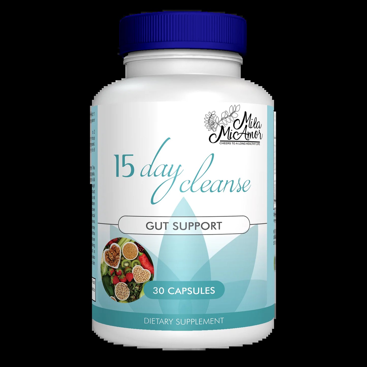 15 Day Cleanse - Gut and Colon Support | Caffeine Free | Advanced Formula with Senna, Cascara Sagrada, Psyllium Husk | Non-Gmo | 30 Capsules